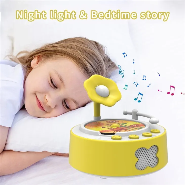 Kids Gramophone With 60 Learning Cards, Kids Record Player, Story Machine For Kids, Kids Music Player, Phonograph Toy For Kids Ages 2+